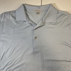 Peter Millar Crown Comfort Cotton Polo Men’s Medium Blue Short Sleeve Shirt